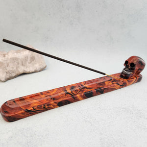 Skull Flames Incense Holder