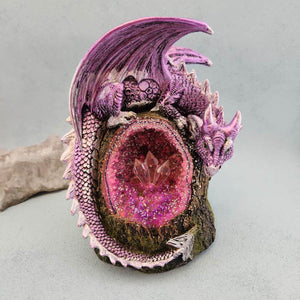 Purple Dragon On LED Crystal Cave
