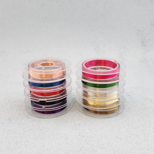 Copper Beading Wire (0.3mm. assorted colours. approx. 10m)