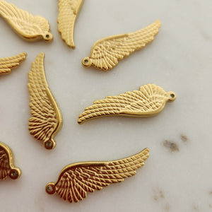 Gold Look Angel Wing Pendant