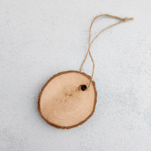 Wooden Tags with Hemp String (approx. 6cm)