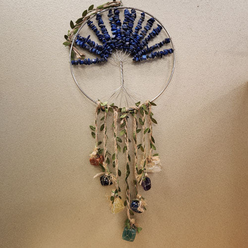 Lapis Crystal Tree of Life Hanging ( approx. 65x20cm)