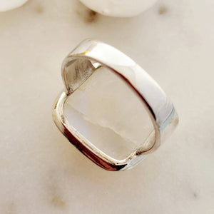 Rainbow Moonstone Square Ring