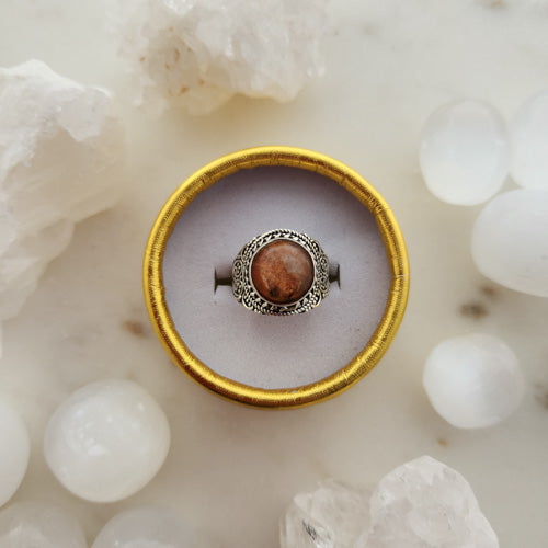 Sunstone Ring (sterling silver)