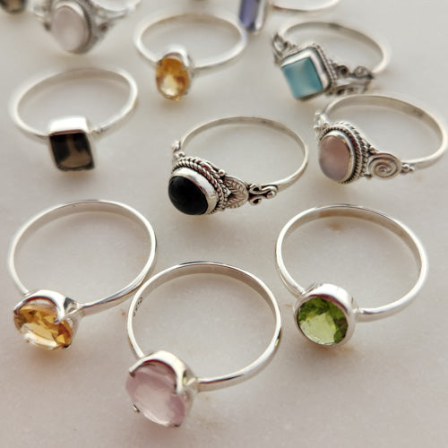Crystal Ring (sterling silver. assorted crystals & designs) – Inspire ...