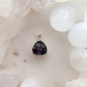 Mystic Topaz Triangular Pendant