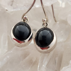 Onyx Oval Earrings