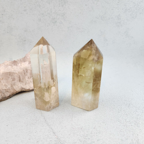 Natural Citrine Polished Point (assorted. approx. 8.8-9.2x3.4-3.9x2.8-2.9cm)