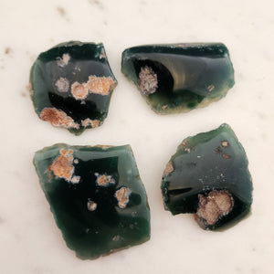 Green Mtorolite Chrome Chrysoprase Partially Polished Slab