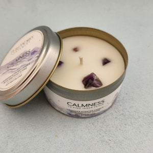 Calmness Lavender Candle With Amethyst 