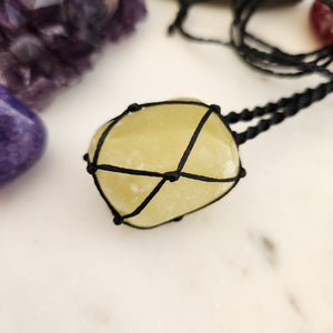 Pineapple Calcite Wrapped Pendant