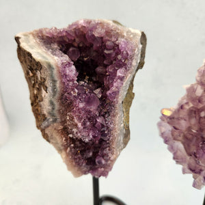 Amethyst Cluster on Metal Stand