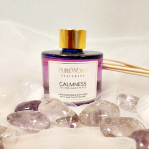 Lavender Calmness Reed Diffuser with Amethyst