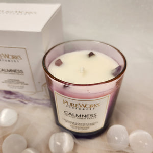 Calmness Lavender Candle With Amethyst Candle