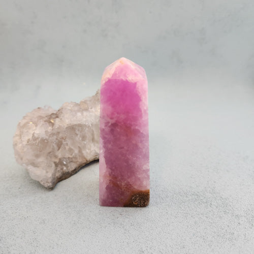 Pink Aragonite Obelisk (approx. 9.3x3.2x2.8cm)