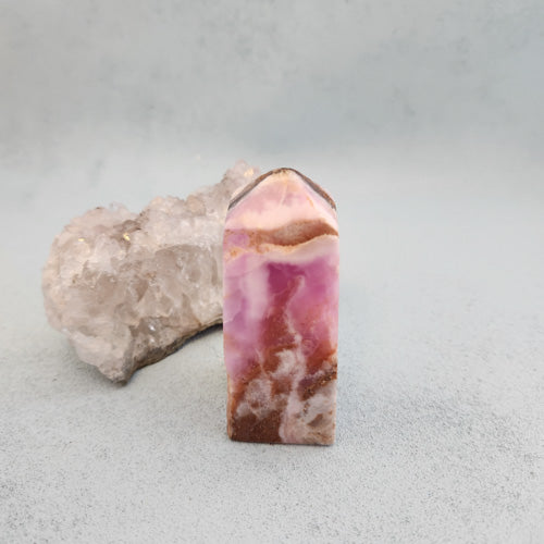 Pink Aragonite Obelisk (approx. 7.8x3.1x3.5cm)