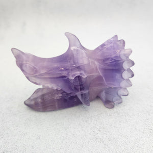 Purple Fluorite Dragon Head