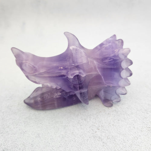 Purple Fluorite Dragon Head (approx. 6x9x5cm)