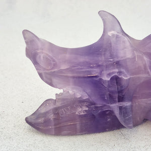 Purple Fluorite Dragon Head