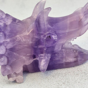 Purple Fluorite Dragon Head