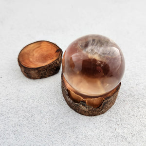 Wooden Crystal Sphere/Egg Stand