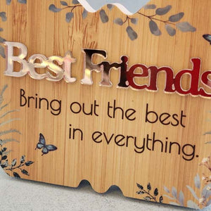 Best Friends Butterfly Plaque