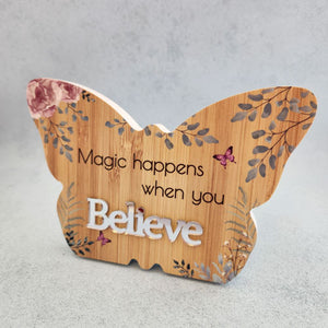 Believe Butterfly Plaque