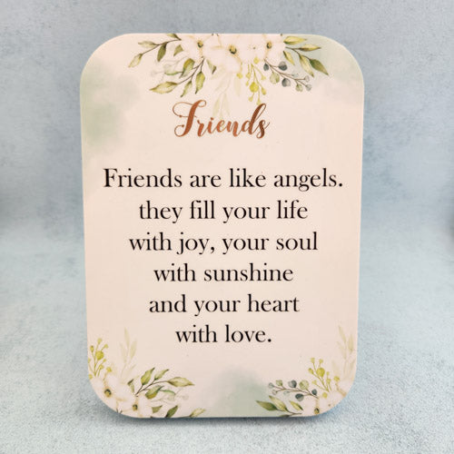 Friends Are like Angels Plaque (approx. 18x13cm)