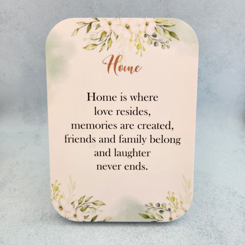 Home Is Where Love Resides Plaque (approx. 18x13cm)
