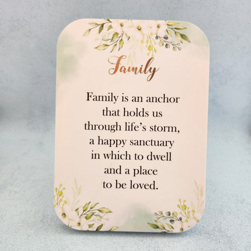 Family Is An Anchor Plaque (approx. 18x13cm)