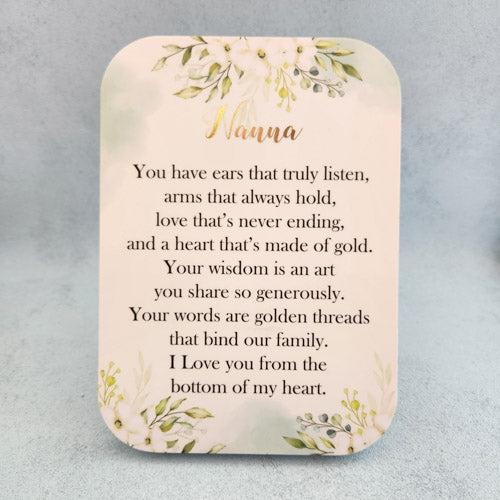 Nanna You Have Ears That Truly Listen Plaque (approx. 18x13cm)