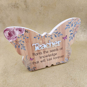 Teacher Butterfly Plaque