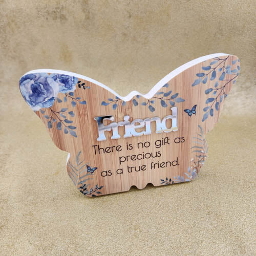 Friend Butterfly Plaque (approx. 8x10cm)