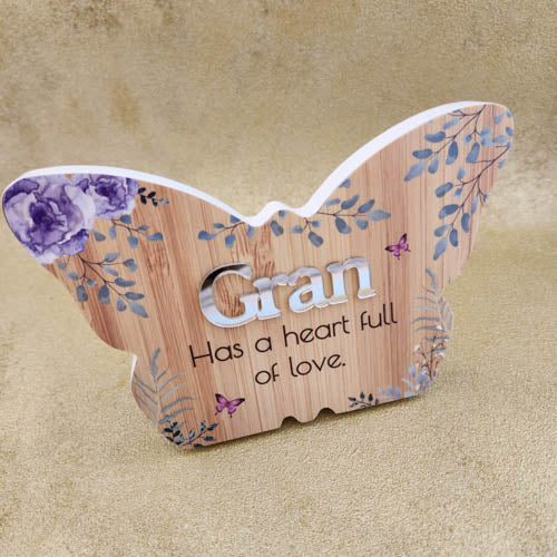 Gran Butterfly Plaque (approx. 8x10cm)