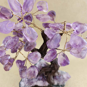 Amethyst Tree on Amethyst Cluster