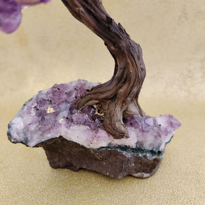 Amethyst Tree on Amethyst Cluster