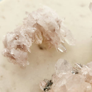 Pink Lithium Included Quartz Cluster from Colombia