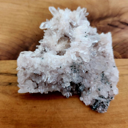 Pink Lithium Included Quartz with Fuschite Cluster from Colombia (approx. 9.2x10.3x4cm)