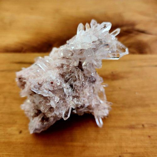 Pink Lithium Included Quartz with Fuschite Cluster from Colombia (approx. 10.4x7.9x6.8cm)