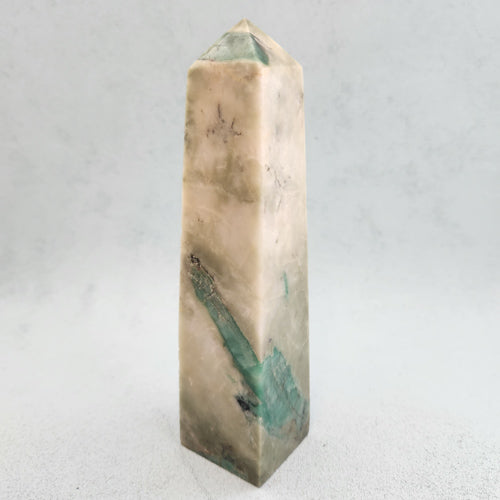 Emerald & Tourmaline Plus Obelisk (approx. 16x4.2x3.8cm)