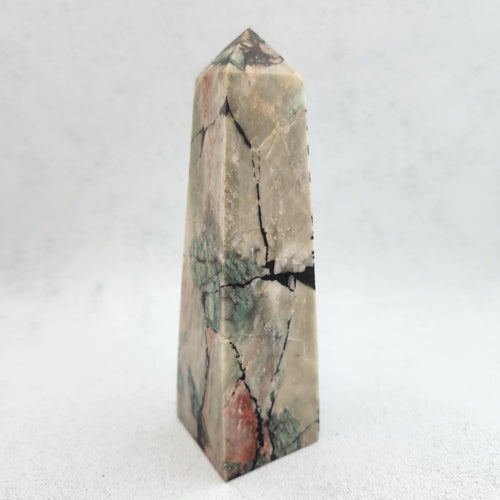 Emerald & Tourmaline Plus Obelisk (approx. 16.2x4.6x4.8cm)