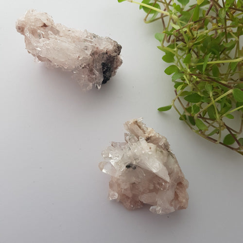 Sacred Rose Pink Lithium Quartz with Fuschite Cluster from Colombia (assorted. approx. 5.5-5.7x4-4.9x3-3.9cm)