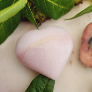 Pink Opal Heart from Peru