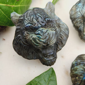 Labradorite Tiger Head Flat Stone