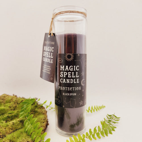 Protection Black Opium Magic Spell Candle (approx. burn time 25 hrs.)