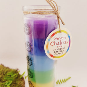 Chakra Fragrant Layered Tall Candle