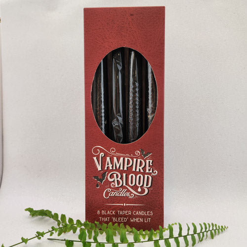 Vampire Blood Taper Candles Box Of 8 (approx. 2 hr. burn time 21.5x2cm)