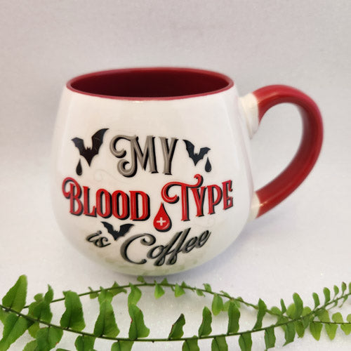 My Blood Type Is Coffee Mug (approx. 9.5x8x5.5cm)