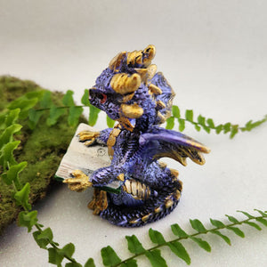 Blue Dragon Reading Book Ornament