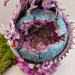 Purple Dragon on LED Crystal Orb